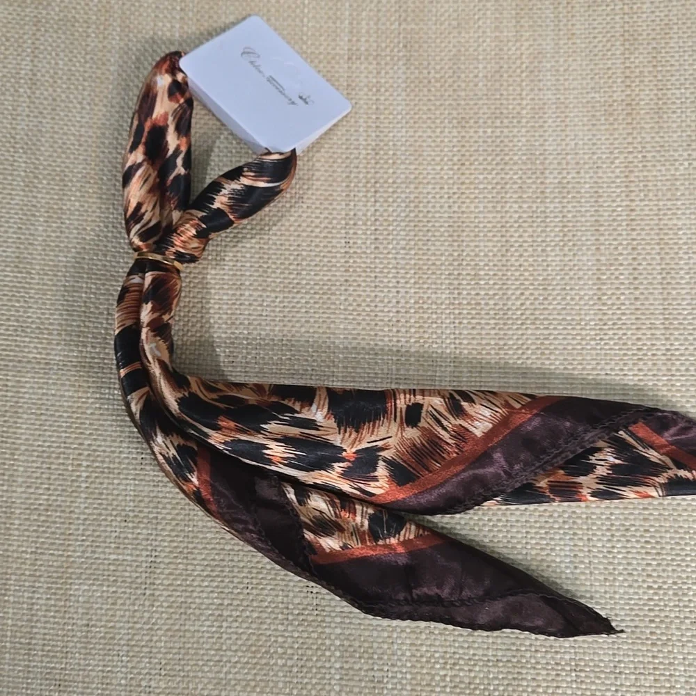Leopard Print Silk Scarf